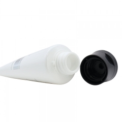 100ml White Plastic Hand Cream Tube With Black Flip Top Cap