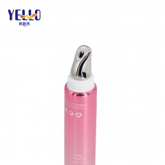 High End Pink Plastic Squeeze Eye Cream Tube With Massage Applicator