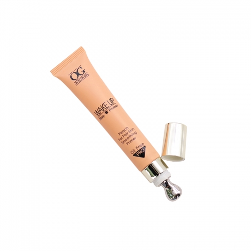 Luxury Orange Empty Plastic Eye Cream Squeeze Tube With Gold Applicator