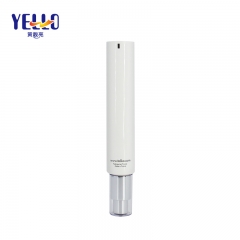 Luxury Plastic Soft Squeeze Eye Cream Tube With Silver Airless Pump