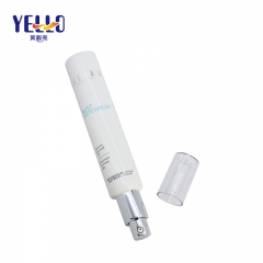 Luxury Plastic Soft Squeeze Eye Cream Tube With Silver Airless Pump