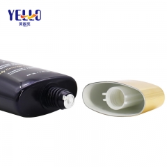 Oval Black Plastic 200ml Cosmetic Lotion Tube For Shampoo