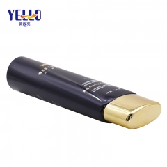 Oval Black Plastic 200ml Cosmetic Lotion Tube For Shampoo