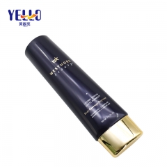 Oval Black Plastic 200ml Cosmetic Lotion Tube For Shampoo