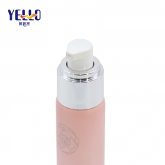 Wholesale Pink Foundation Cosmetic Squeeze PE Tubes With Airless Pump