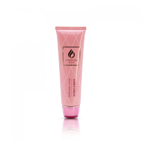 Customize Pink Body Moisturizing Lotion Packaging Tubes With Acrylic Cap