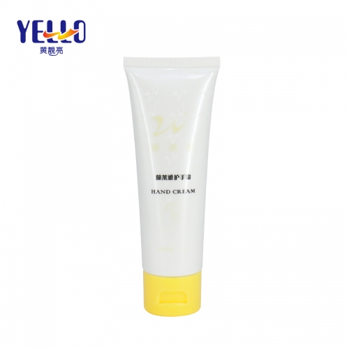 75g White Flip Top Cap Cosmetic Plastic Tubes For Hand Cream
