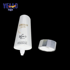30g 50g Empty Plastic Sun Cream Lotion Cosmetic Squeeze Tubes With Silver Cap