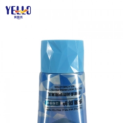 Factory Custoized Blue PE Plastic Cosmetic Container Sunscreen Cream Tube