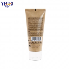 Eco Friendly Brown Kraft Paper Cosmetic Squeeze Tube With Flip Top Cap