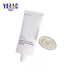 White Cream Empty Squeeze Tubes Oval Plastic Tube Packaging For Cosmetics