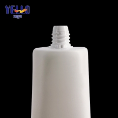 White Cream Empty Squeeze Tubes Oval Plastic Tube Packaging For Cosmetics