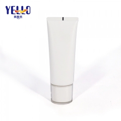 White Cream Empty Squeeze Tubes Oval Plastic Tube Packaging For Cosmetics