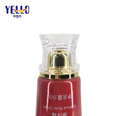 Red 50g Body Cream Tube Squeeze Tube Packaging For Cosmetics