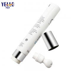 Silver Top Cosmetic Squeeze Eye Cream Tubes With Ceramic Applicator