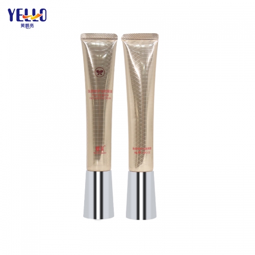 Empty Laminated Cosmetic Soft Tube With Silver Cap For Eye Cream