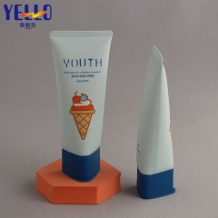 Cute Triangle Empty Soft Cosmetic Squeeze Tubes Matte Blue For Cream