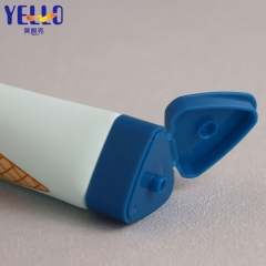 Cute Triangle Empty Soft Cosmetic Squeeze Tubes Matte Blue For Cream