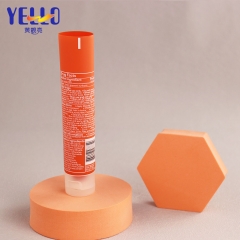 Sugarcane Biodegradable Plastic Hand Cream Squeeze Tubes Packaging Orange