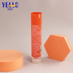 Sugarcane Biodegradable Plastic Hand Cream Squeeze Tubes Packaging Orange