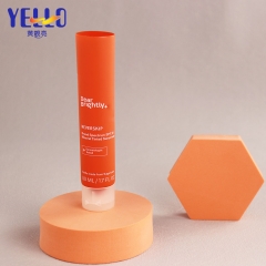 Sugarcane Biodegradable Plastic Hand Cream Squeeze Tubes Packaging Orange