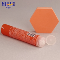 Sugarcane Biodegradable Plastic Hand Cream Squeeze Tubes Packaging Orange