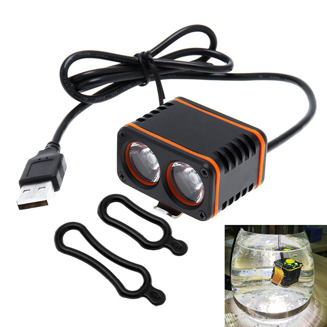 XANES DL01 1200LM 2xT6 LED 4-Mode Waterproof Bicycle Head Light Temperature Control Power Display