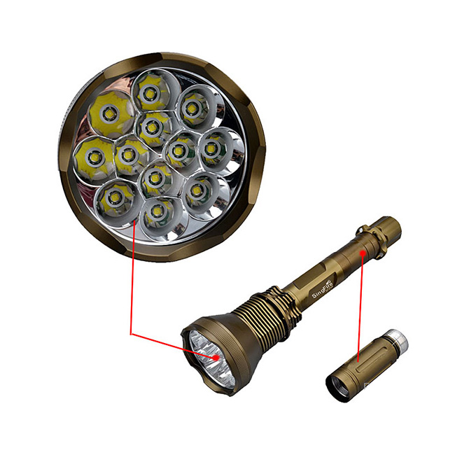 SingFire SF-210A LED Flashlight 12*Cree XM-L T6 / 5-mode / 9000LM / cool white / 4*26650