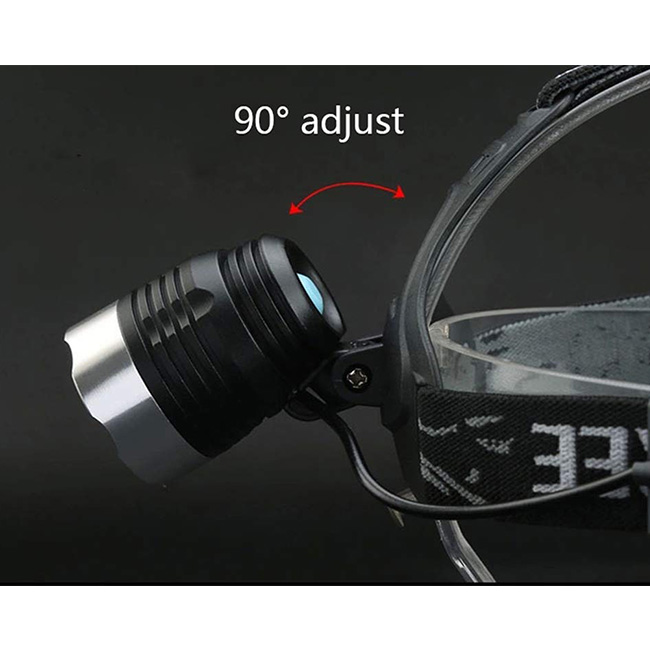 1800 Lumens CREE XM-L T6 U2 3 Modes Super Bright Headlamp with Adjustable Base Cree LED Lamp Headlight Bicycle Light w/ AC Charger - Purple