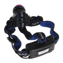 1800 Lumens CREE XM-L T6 U2 3 Modes Super Bright Headlamp with Adjustable Base Cree LED Lamp Headlight Bicycle Light w/ AC Charger - Purple