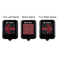 XANES STL-01 64 LED 80LM Intelligent Automatic Induction Steel Ring Brake Safety Bicycle Taillight with Infrared Laser Warning Waterproof Night Light