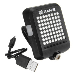 XANES STL-01 64 LED 80LM Intelligent Automatic Induction Steel Ring Brake Safety Bicycle Taillight with Infrared Laser Warning Waterproof Night Light