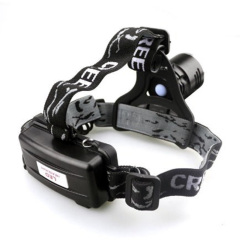 1800 Lumens CREE XM-L T6 U2 3 Modes Super Bright Headlamp with Adjustable Base Cree LED Lamp Headlight Bicycle Light w/ AC Charger - Purple