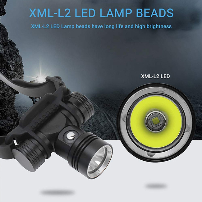 2000 Lumens CREE L2 Dive Headlamp Underwater Headlamp for Diving Swimming Submarine Head Torch Scuba Safety Lights Lamp