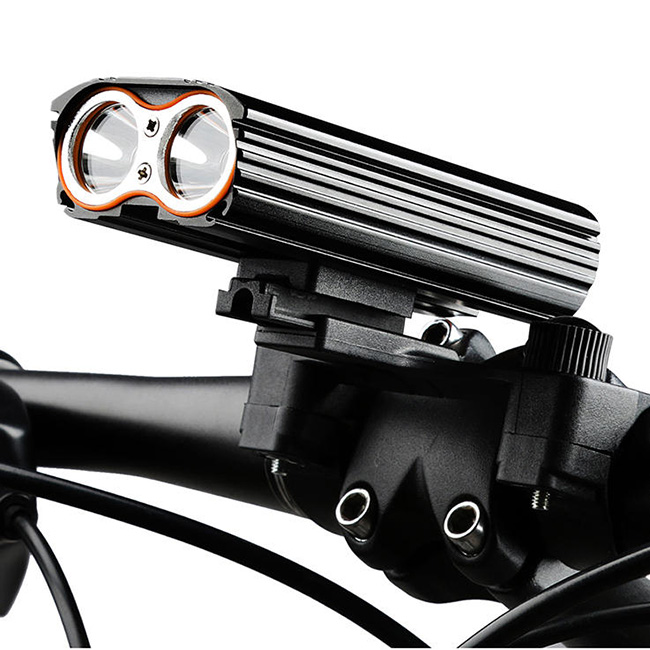 XANES DL06 1200LM 2T6 150° Large Floodlight 6000mAh Battery Bicycle Headlight 4 Modes USB Rechargeable