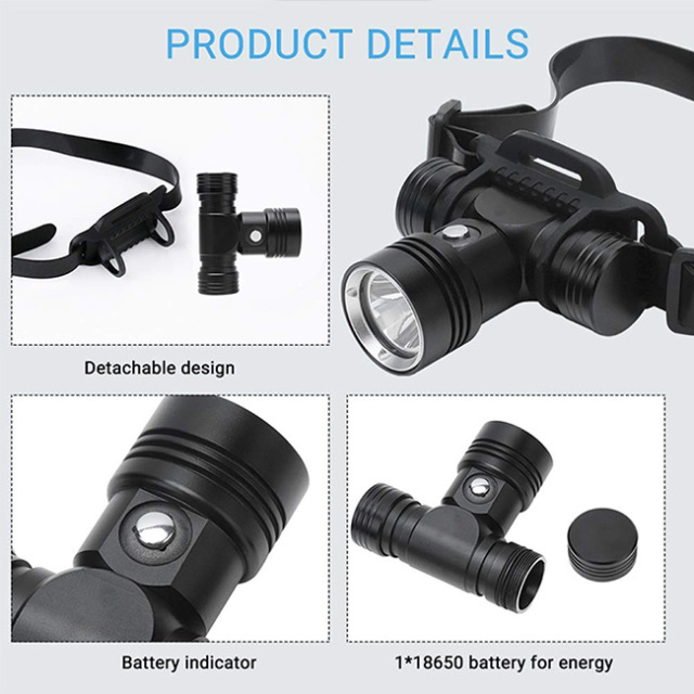 2000 Lumens CREE L2 Dive Headlamp Underwater Headlamp for Diving Swimming Submarine Head Torch Scuba Safety Lights Lamp