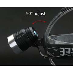 1800 Lumens CREE XM-L T6 U2 3 Modes Super Bright Headlamp with Adjustable Base Cree LED Lamp Headlight Bicycle Light w/ AC Charger - Purple