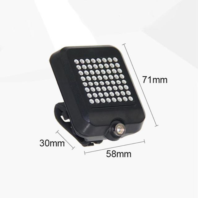 XANES STL-01 64 LED 80LM Intelligent Automatic Induction Steel Ring Brake Safety Bicycle Taillight with Infrared Laser Warning Waterproof Night Light