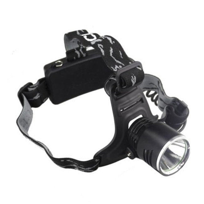 1800 Lumens CREE XM-L T6 U2 3 Modes Super Bright Headlamp with Adjustable Base Cree LED Lamp Headlight Bicycle Light w/ AC Charger - Black