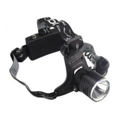 1800 Lumens CREE XM-L T6 U2 3 Modes Super Bright Headlamp with Adjustable Base Cree LED Lamp Headlight Bicycle Light w/ AC Charger - Black