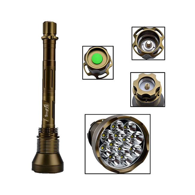SingFire SF-210A LED Flashlight 12*Cree XM-L T6 / 5-mode / 9000LM / cool white / 4*26650