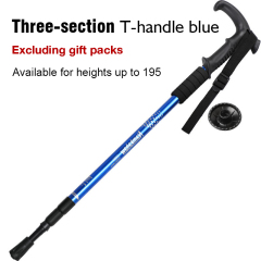 3 / 4 Section Outdoor Fold Trekking Stick for Hiking Camping Mountaineering Walking Stick Elderly Telescopic