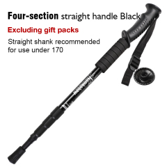 3 / 4 Section Outdoor Fold Trekking Stick for Hiking Camping Mountaineering Walking Stick Elderly Telescopic