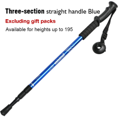 3 / 4 Section Outdoor Fold Trekking Stick for Hiking Camping Mountaineering Walking Stick Elderly Telescopic