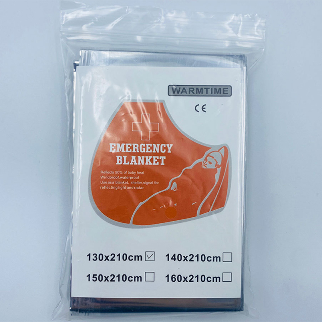 Emergency Rescue Blanket Outdoor Waterproof Keep Warm Survival Blanket Insulation Sunscreen Blanket 130/160*210CM