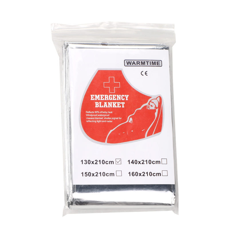 Emergency Rescue Blanket Outdoor Waterproof Keep Warm Survival Blanket Insulation Sunscreen Blanket 130/160*210CM