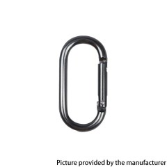Outdoor Sports Aluminium Alloy Glossy Safety Buckle Keychain with Lock Climbing Button for Camping Hiking