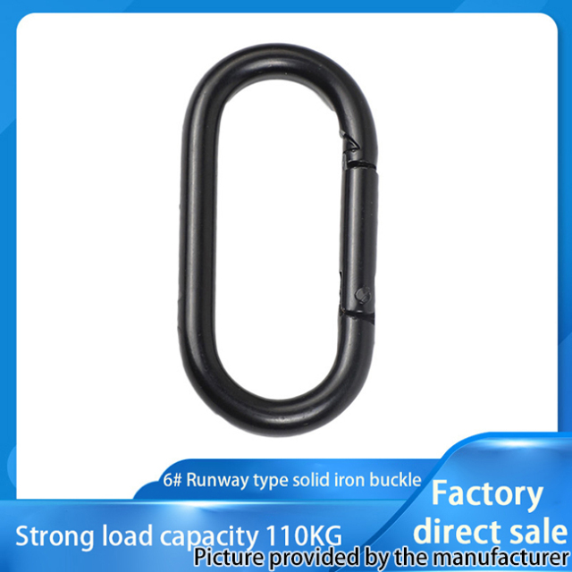 Outdoor Sports Aluminium Alloy Glossy Safety Buckle Keychain with Lock Climbing Button for Camping Hiking