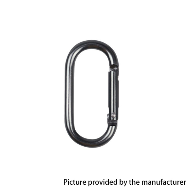 Outdoor Sports Aluminium Alloy Glossy Safety Buckle Keychain with Lock Climbing Button for Camping Hiking
