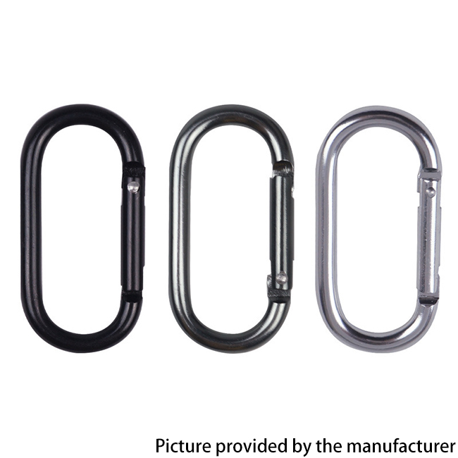 Outdoor Sports Aluminium Alloy Glossy Safety Buckle Keychain with Lock Climbing Button for Camping Hiking